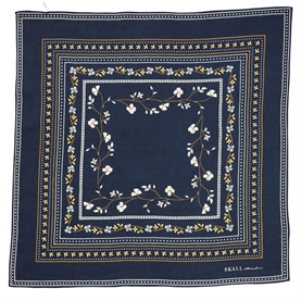 Skall Studio Skall Floral Tørklæde 55x55, Navy